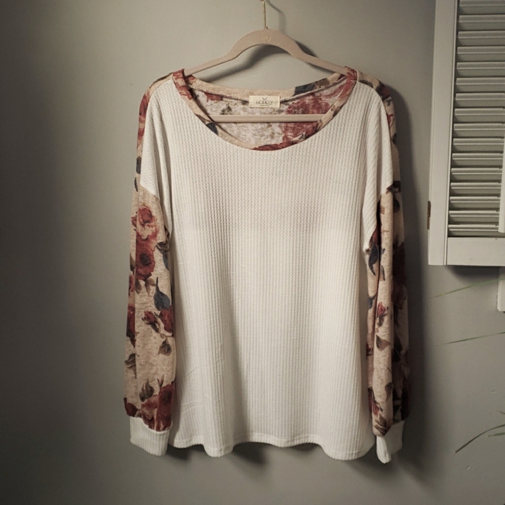 Hopely Large foral-detailed sweater,